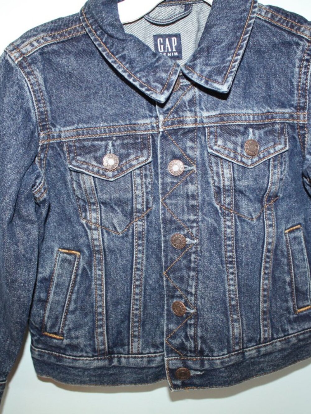 NWT GAP ICON DENIM Size 3 3T Blue Biker Trucker Western Jeans Jacket Unisex